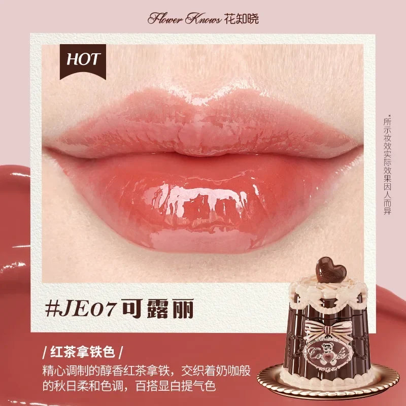 Flowerknows THE SWEETIE BEAR COLLECTION Coating Lip Jelly SOFT Lip gloss,Hydrating Gloss,Moisturizing Tint,Shine & Glow Finish