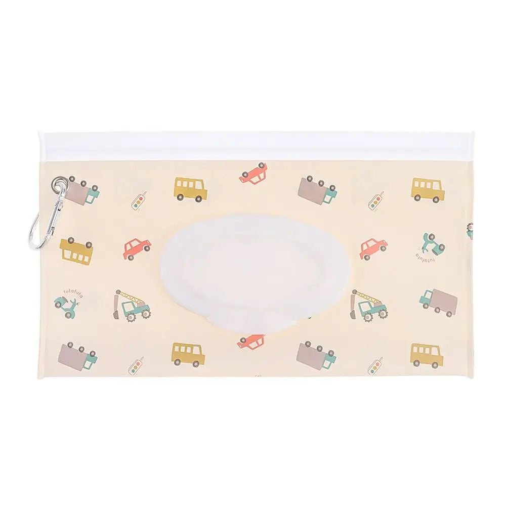 1 PC Outdoor Portable Baby Wet Wipe Pouch Portable Buckle Wipes Holder Case Flip Cover Snap-Strap Reusable Wet Wipe Bag