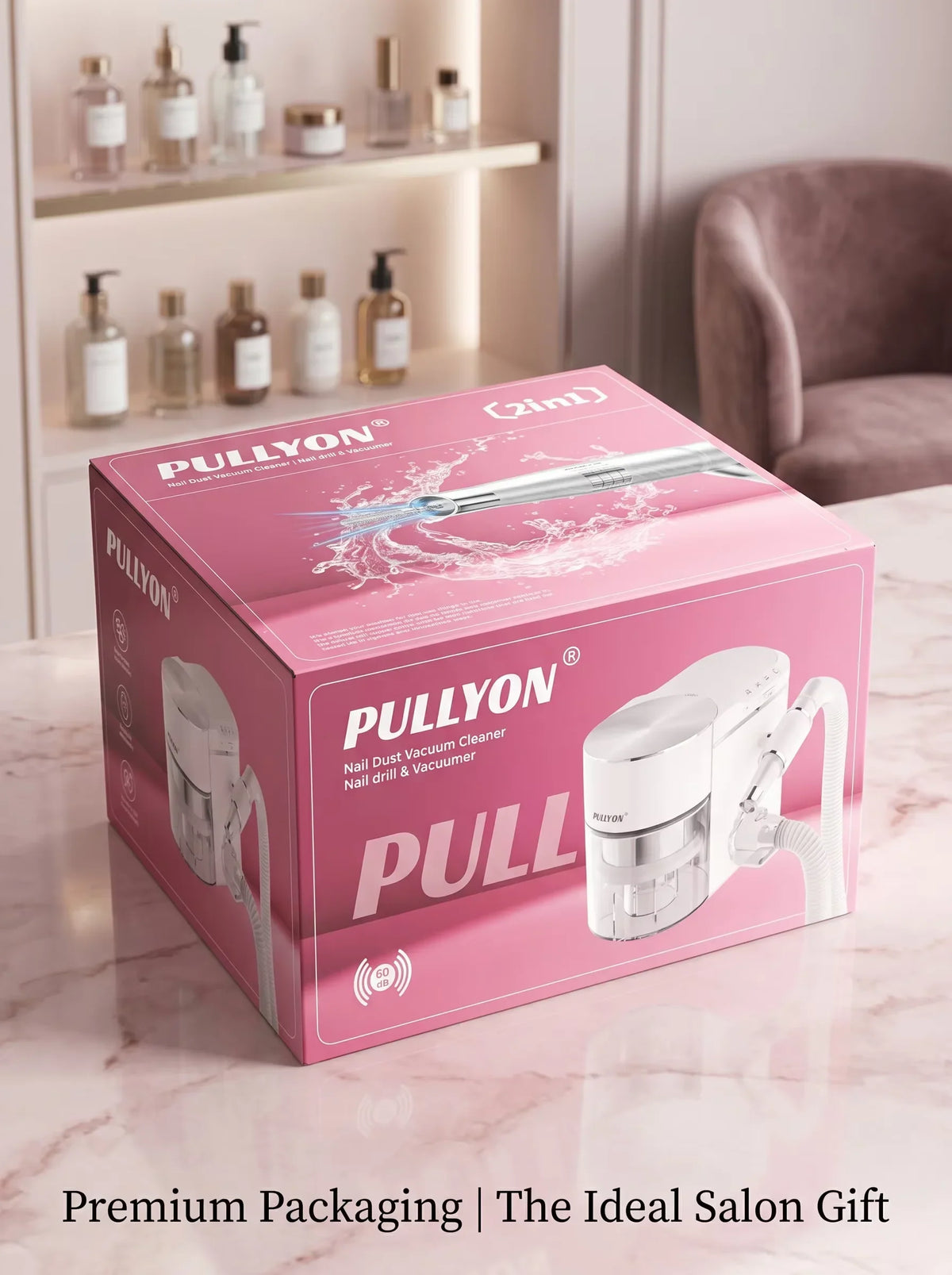 240W  Brushless 2-in-1 Nail Drill Vacuum 35000RPM Manicure Station Dust Collector Factory Wholesale 2026 PULLYON