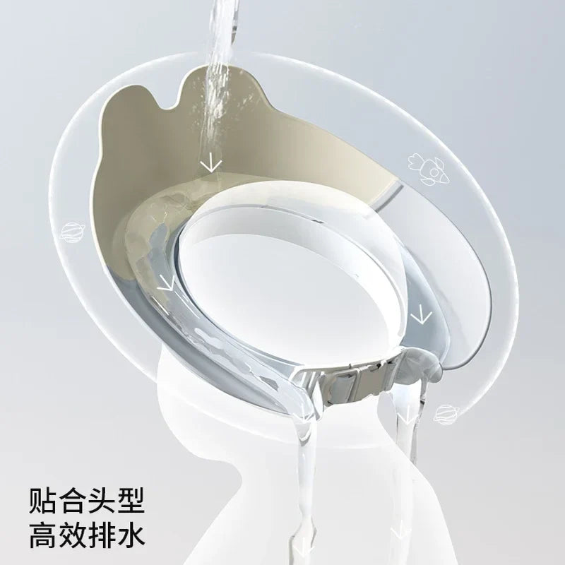 Adjustable Children Shampoo Cap Dinosaur Baby Shower Cap Cartoon Bath Visor Infant Hair Shield Ear Protection Waterproof