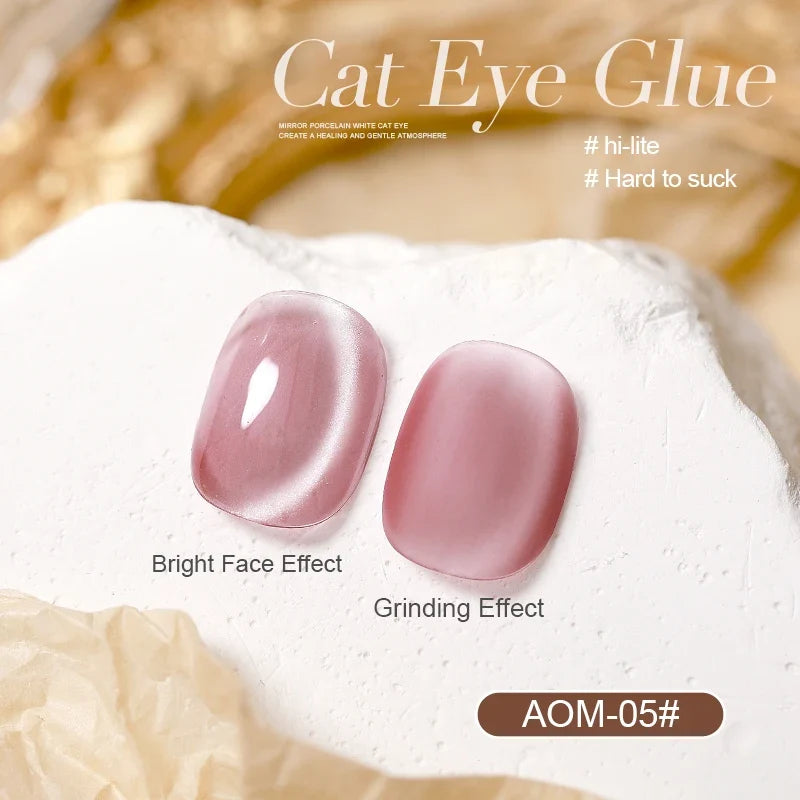 AS 15ml Mint Green Color Cat Magnetic Gel Nail Polish Sparkle Glitter Gel Varnish Semi Permanent for Summer Manicure DIY Gift