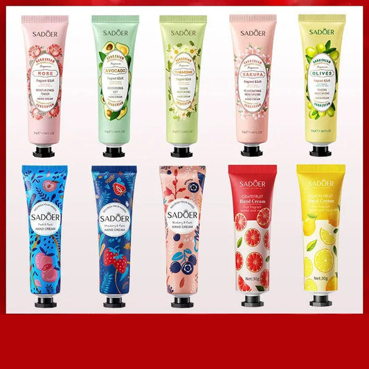 Hand Cream Moisturizing Repair Hand Care 30g Anti Dry Hand Lotion Anti-crack Fruity Floral Fragrance Smooth Hydrating Skin