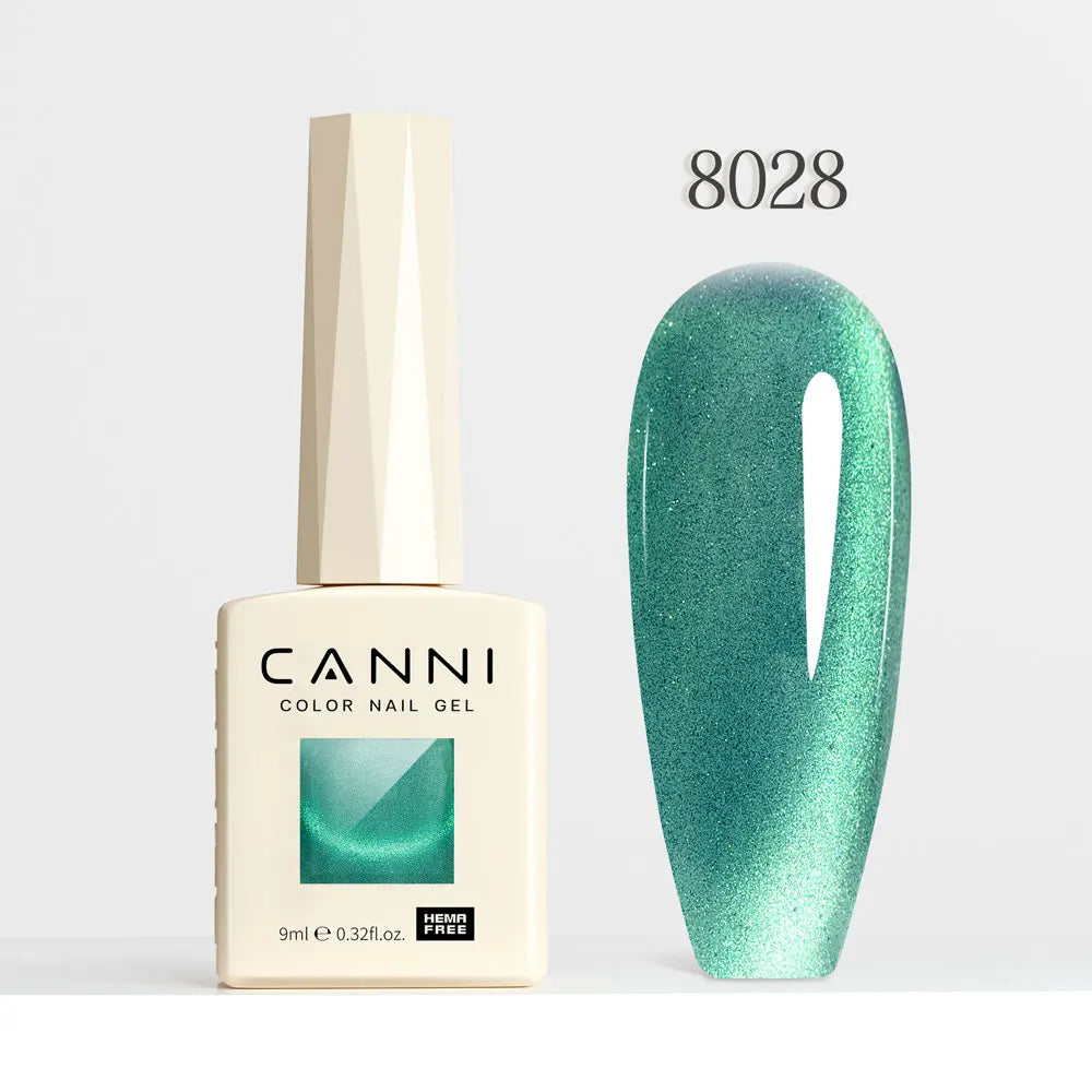 CANNI TPO/HEMA FREE Cat Eye Gel Nail Polish 9ml 48 Colors High Gloss UV-Removable Nail Art for Salon & DIY Manicure
