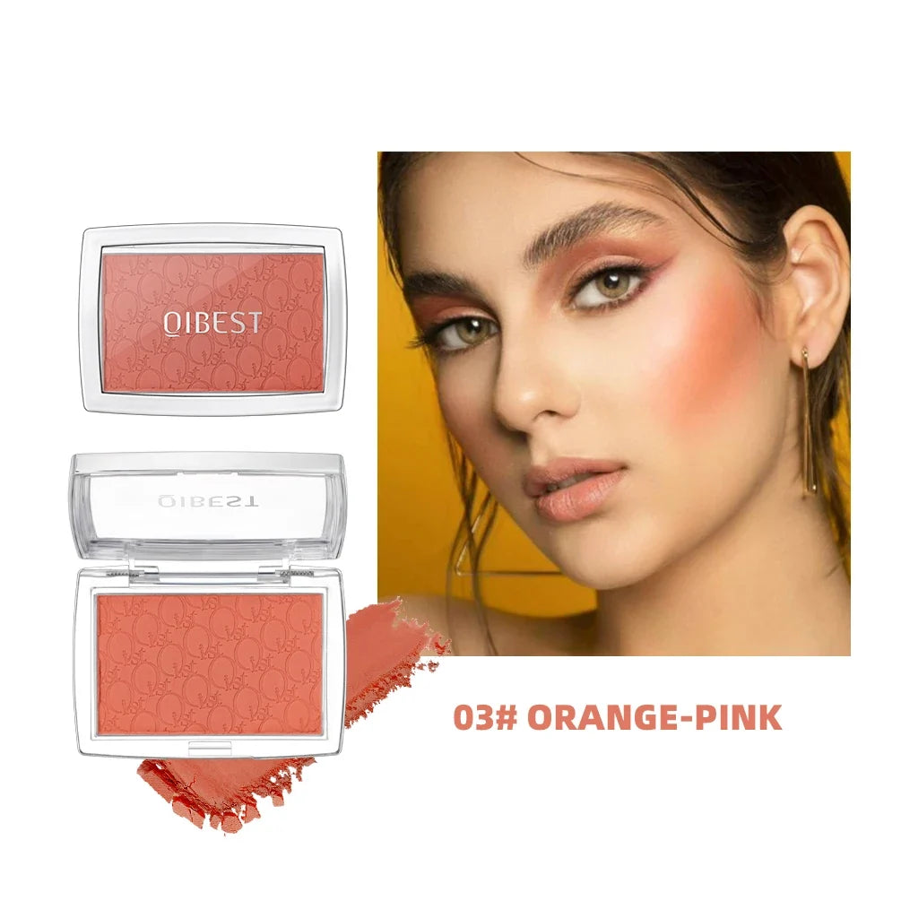 Embossed Powder Blush Peach Pink Coral Tint Makeup 3D Relief Blush Palette Brown Cheek Contour Rouge Cosmetics Face Brightens