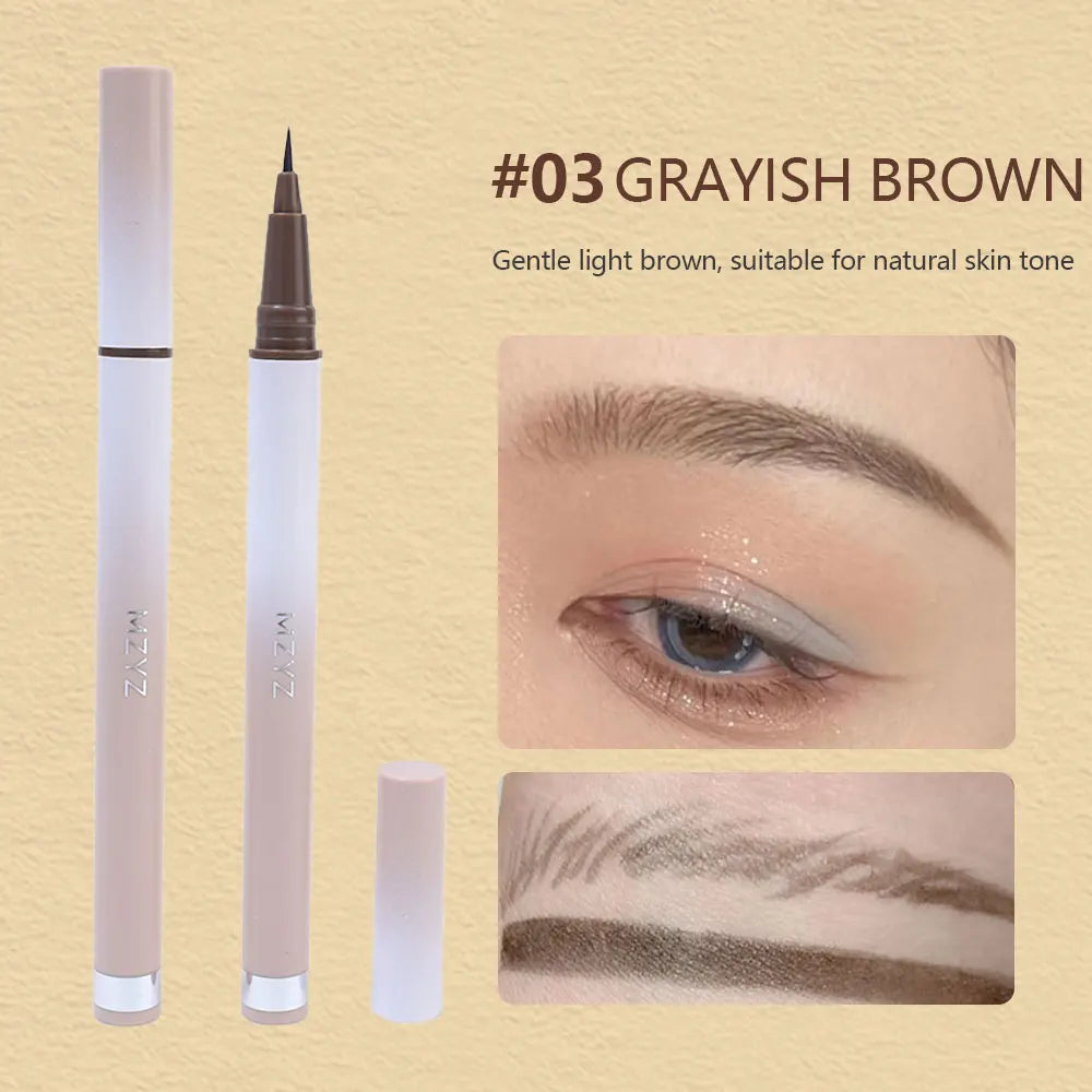 1PCS Waterproof Liquid Eyebrow Easy To Color Long Lasting Sweat-proof Eyebrow Pen 0.01MM Ultra Thin Head Eye Makeup Cosmetics