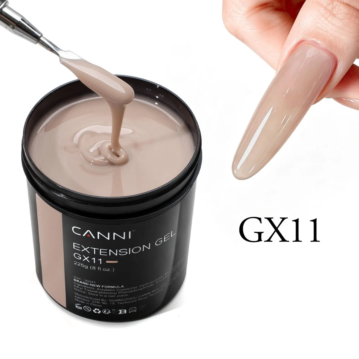 CANNI Brand 225g Extension French Acrylic Gel Soak Off LED Camouflage Color Hard Jelly Fast Dry Nail Building Extend Gum Gel