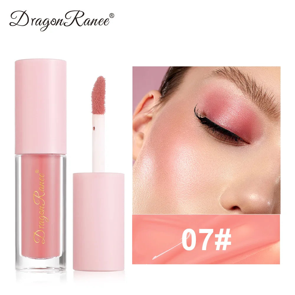 8 Colors Natural Lasting Mini Velvet Matte Liquid Blusher Peach Pink Tone Facial Contour Blush Makeup Women's Cosmetics