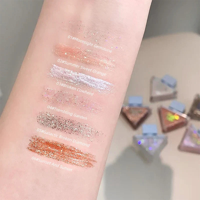 Gege Bear Glazed Eyeshadow Liquid Pearlescent Glitter Brightens Highlight Silkworm Liquid Eyeshadow