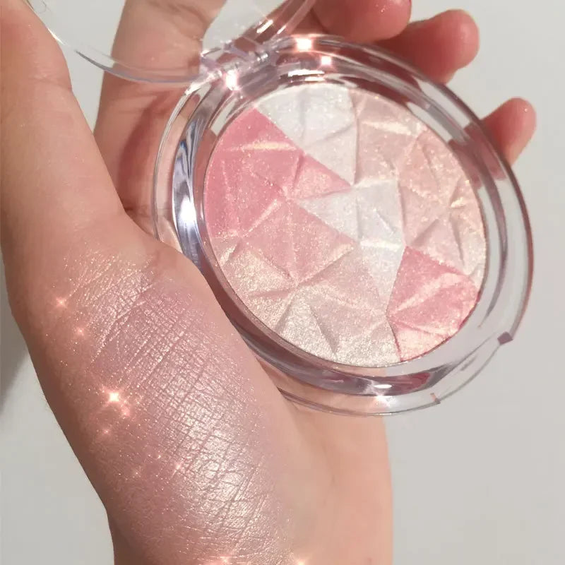 Highlighter Powder Matte Pearlescent Facial Contour Palette Female Cosmetics Cute Makeup Palette Three-dimensional Face Nature