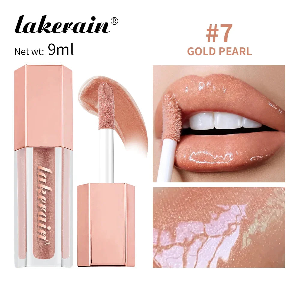 Diamonds Glitter Gloss Universal Lip Luminizer 8 Colors Lip Gloss Non-sticky Moisturizing Plumper Long Lasting Glitter Liquid