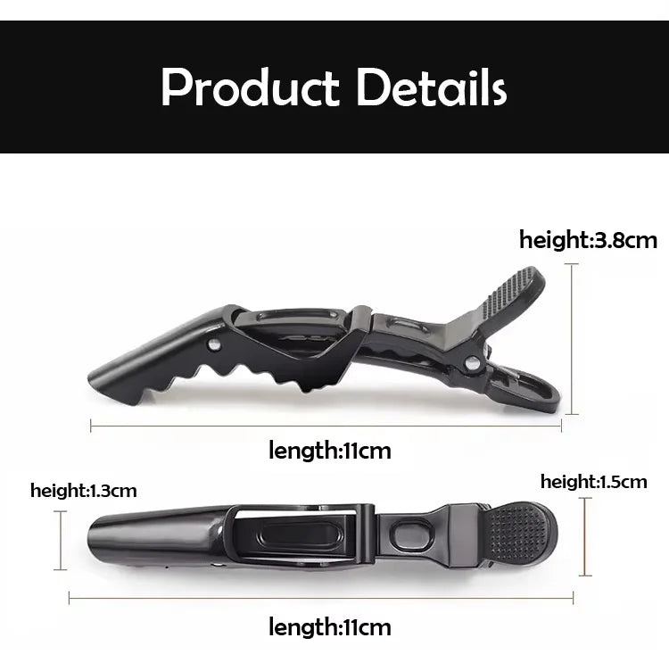 6Pcs Hairdressing Alligator Clip Salon Perm Hair Dye Plastic Hairpin Wig Clip Haircut Partition Styling Clip Supplies
