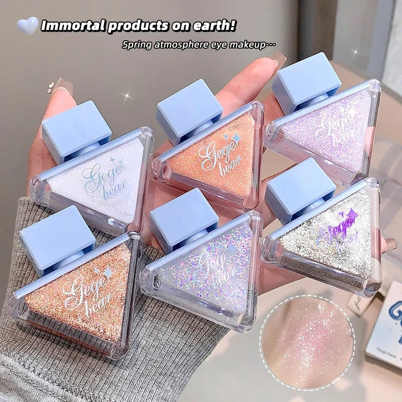 Gege Bear Glazed Eyeshadow Liquid Pearlescent Glitter Brightens Highlight Silkworm Liquid Eyeshadow