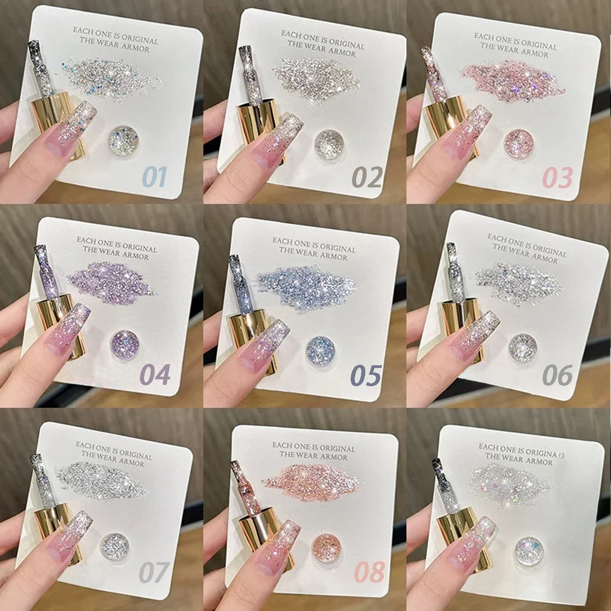 10ML 1pcs Moonlight White Strobe Glitter Gel Nail Polish Nail Supplies Hot Selling White Nails Super Flash Diamond Nail Polish