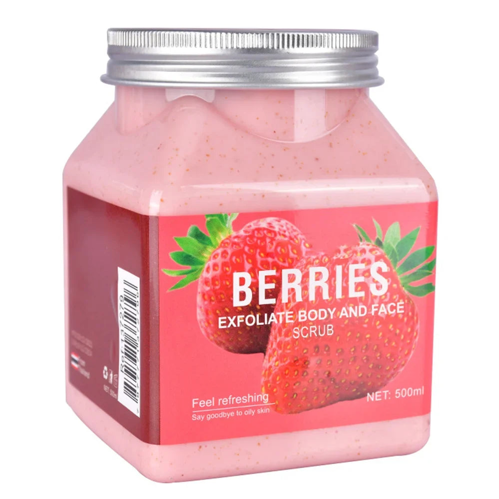 Body Fragrance Scrub 350ML Exfoliating Bodyscrub Bath Salt Rice Shower Gel Coffee