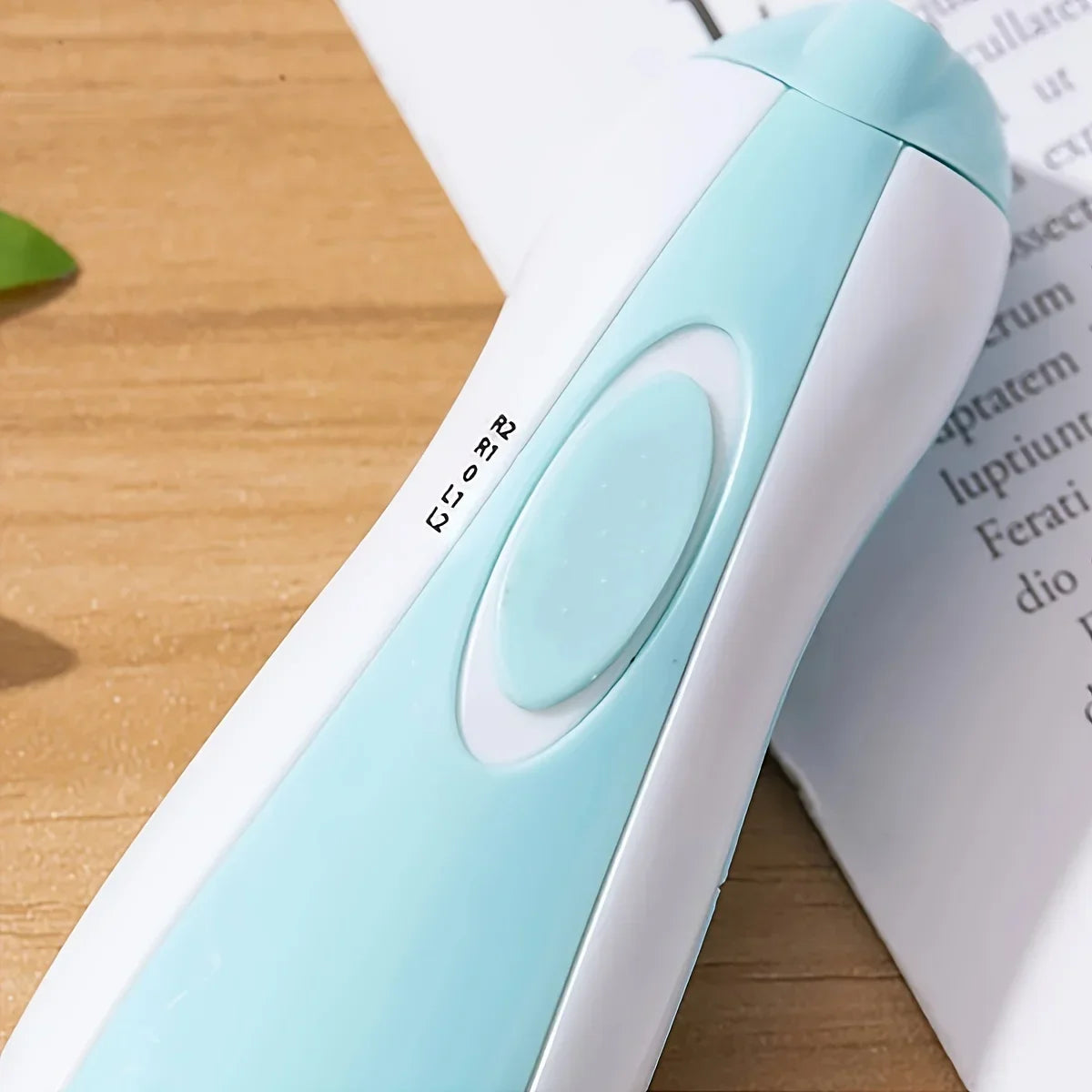 Baby nail sharpener, electric anti-scratch nail clipper polishing tool set, put 2 AA batteries (excluding batteries) before use