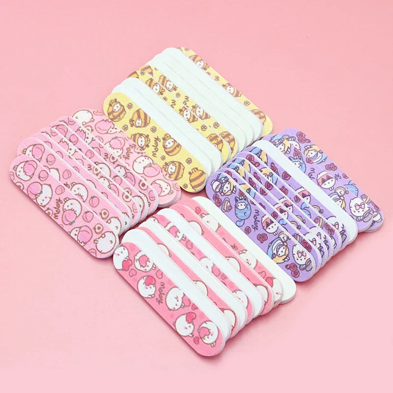 5/10Pcs/Lot Mini Nail Files Professional Material Nails Double Sided Plastic Pedicure Manicure Buffing Polishing Beautiful Tools