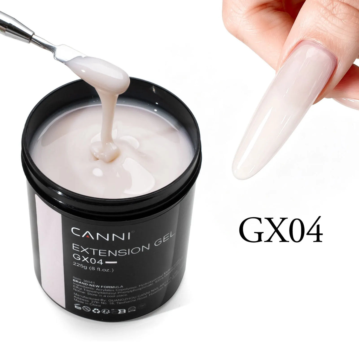 CANNI Brand 225g Extension French Acrylic Gel Soak Off LED Camouflage Color Hard Jelly Fast Dry Nail Building Extend Gum Gel