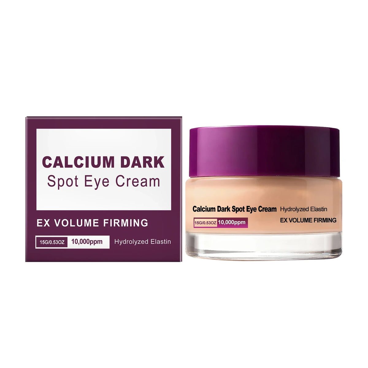 Calcium Dark Spot Eye Cream Instant Firm Eye Bag Remover Tighten Skin Brightening Hydrolyzed Elastin Anti-Wrinkle Eye Cream 15g