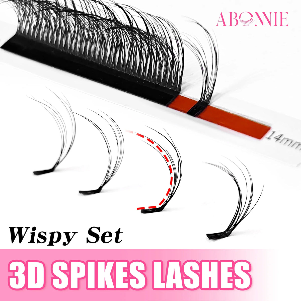 Abonnie Multi Layer Wispy Lashes Pre-Bundled Eyeash Extensions 3D Fluffy Camellia Eyelashes Automatic Flowering Lash LB Eyelash