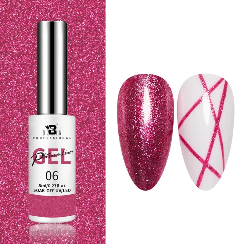AWStorG 5ML Super Silver Metallic Gel Nail Polish Metal Effect Painting Gel Chromes Varnis Semi Permanent for Nail DIY