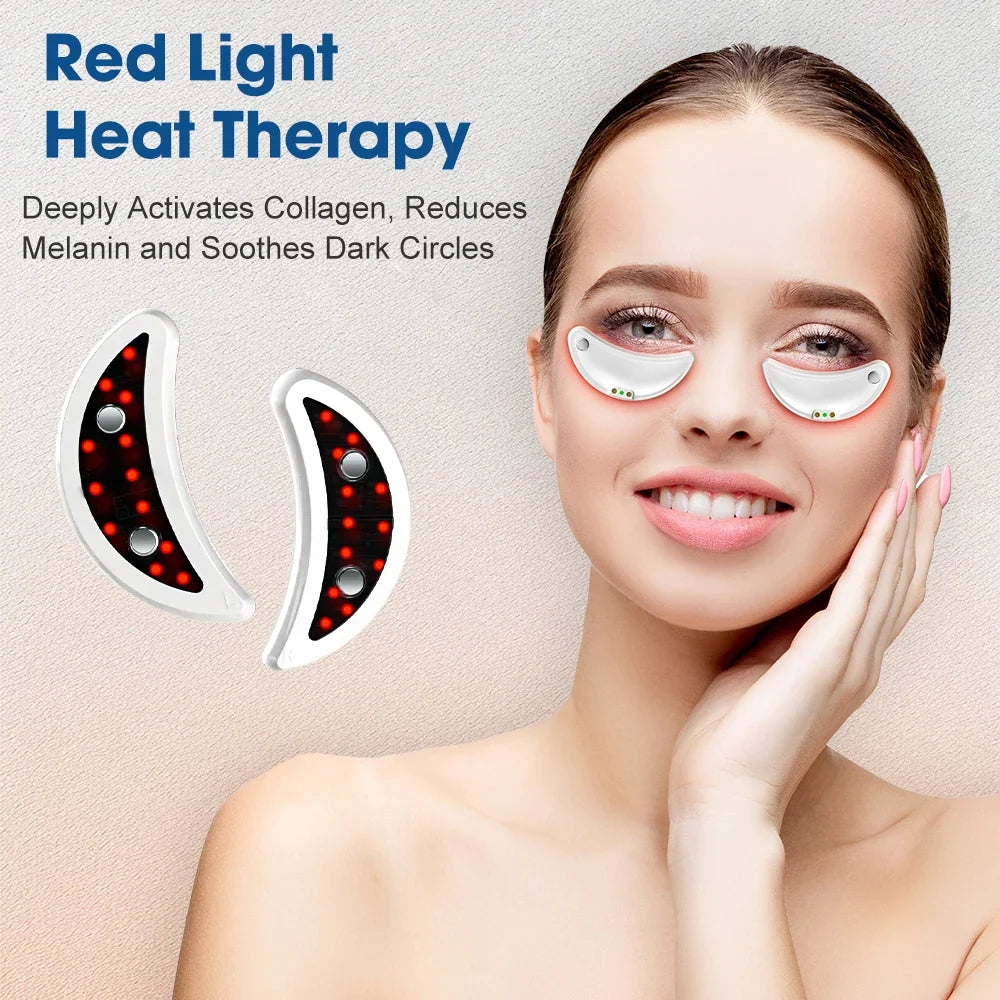 660nm LED Light Eye Face Beauty Massage Muscle Stimulator Facial Lifting Anti-Wrinkle Reduce Dark Circles Eyes Swelling Forehead Care Device