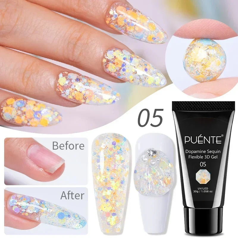 5ml Golden Silvery Metallic Painting Liner Gel Polish Chrome Mirror Effect Semi-Permanent Varnish For Stunning French Nail Art