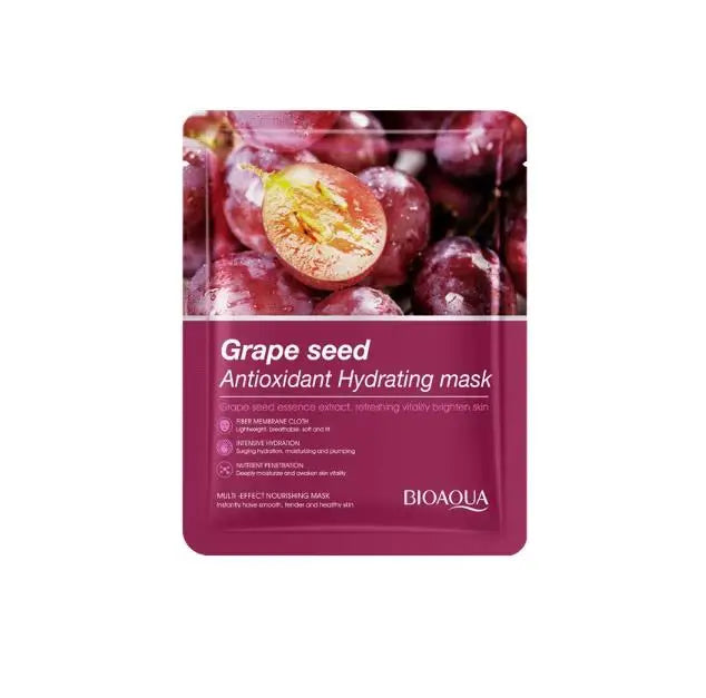 6/12pcs BIOAQUA Caviar Grape White Truffle Face Mask Anti Wrinkle skincare Moisturizing Hydrating Facial Masks Skin Care