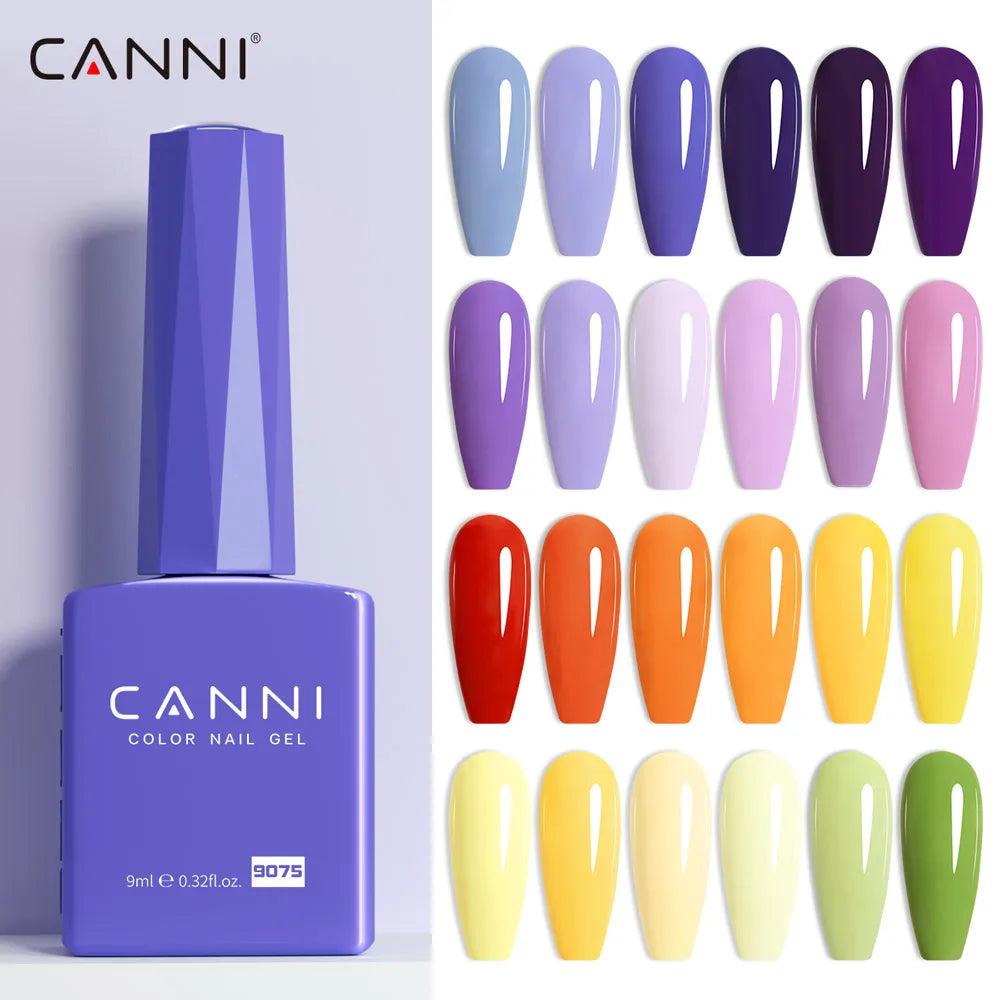 6pcs/kit CANNI TPO FREE HEMA FREE Gel Nail Polish Kit CF1 Rubber Base Gel UV Construction Gel Nail Semi Transparent Color Kit