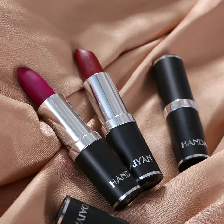 12 Colors Matte Lipstick Long Lasting High Pigment Velvet Soft Full Coverage Lip Makeup Nude Red Sexy Women Beauty Cosmetics