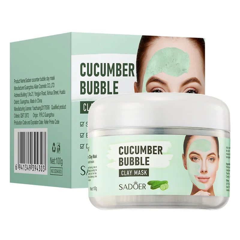 100g Peach Deep Cleansing Bubble Clay Facial Mask Remove Blackheads Oil Control Moisturizing Face Smooth Korean Skin Mud Masks