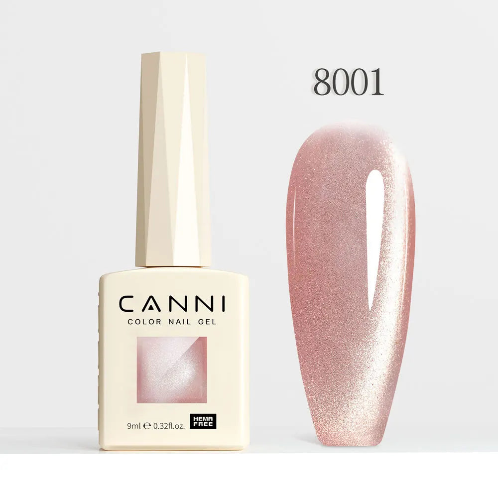 CANNI TPO/HEMA FREE Cat Eye Gel Nail Polish 9ml 48 Colors High Gloss UV-Removable Nail Art for Salon & DIY Manicure
