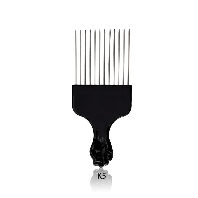 African Comb, Equipped with Long Steel Needles and ABS Handle, Suitable for Unwinding Curls and African Hair Styling