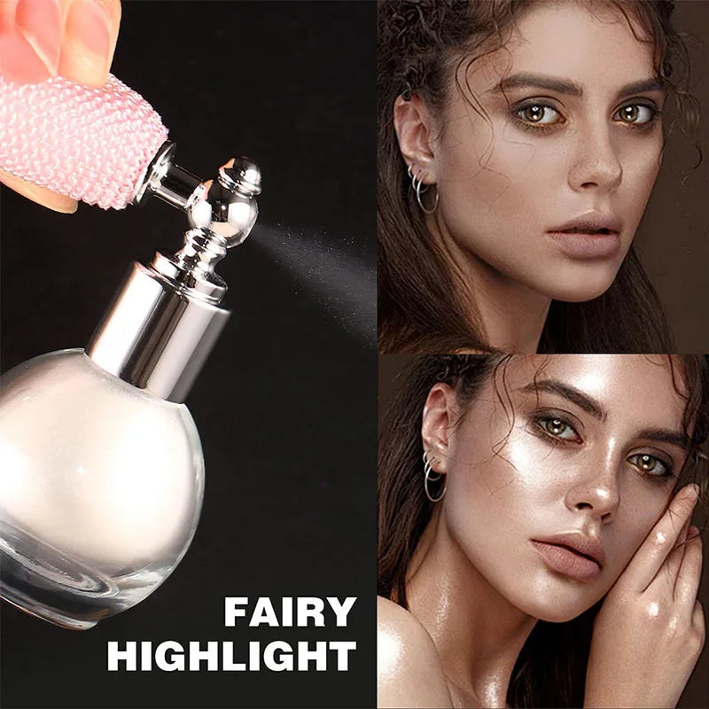 Diamond High Gloss Glitter Spray Highlighter Powder Brighten Polarization Fairy Powder Face Body Illuminator Makeup Cosmetics