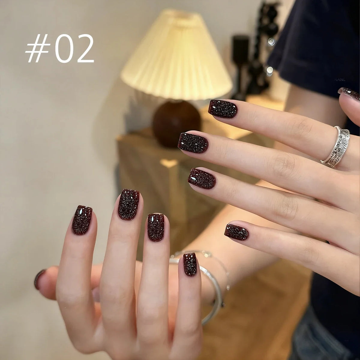 1-12pcs Wine Red Flash Crushed Strobe High Density Diamond Glitter Gel Nail Polish Black Nails Red Nails White Nails