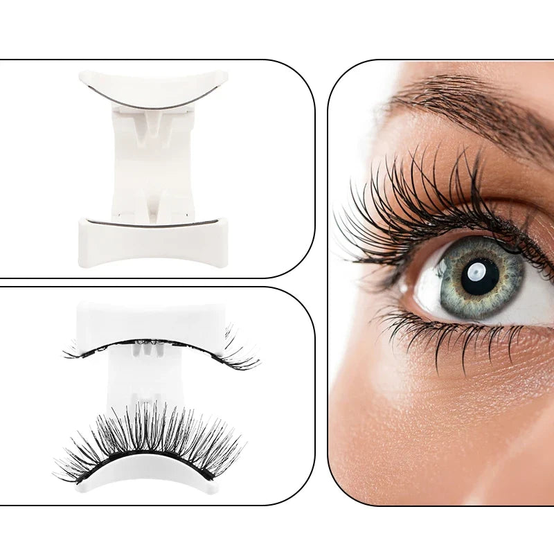 DINGSEN 1 Set Magnetic Eyelashes 3D Natural False Eyelashes Reusable Magnet Clip Set Lashes Extension Makeup Tweezers Lash Set