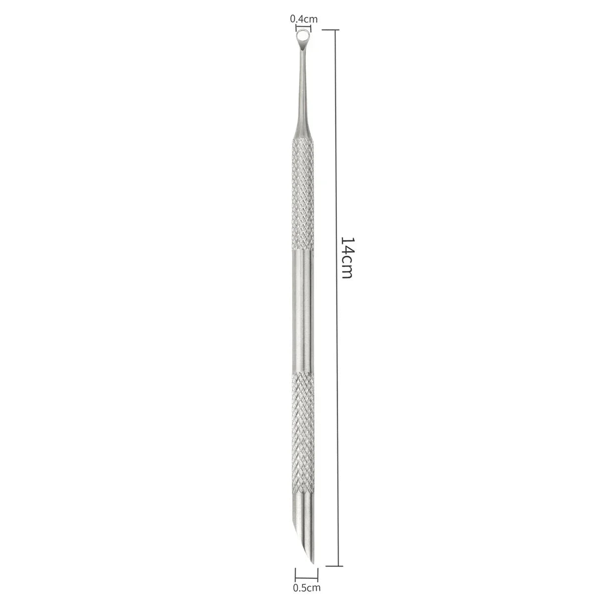 Double-ended Stainless Steel Remover Manicure Sticks Tool Bevelled Nail Grinding File Circle Beveled Head Cuticle Pusher