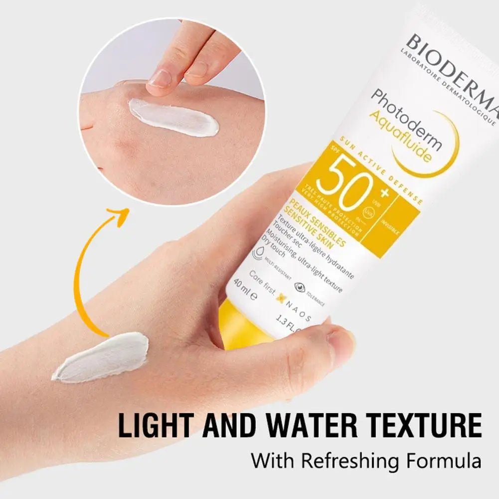 BIODERMA Photoderm Aquafluid SPF 50+ Face Sunscreen 40ml Ultra-Light Moisturising Sun Cream Waterproof Non-Greasy
