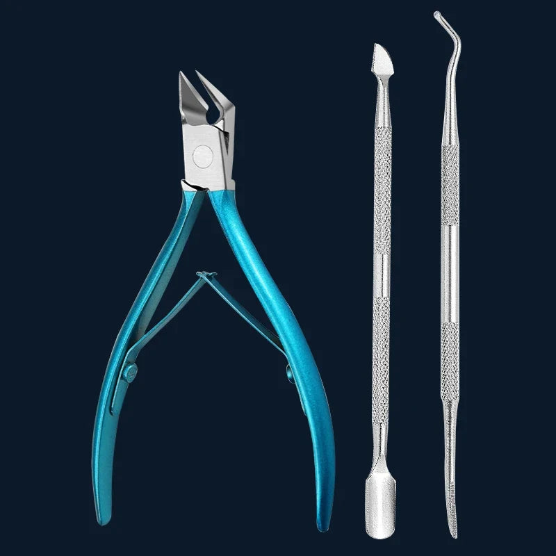 1/2/3pcs Professional Toenail Ingrown Cuticle Nipper Edge Nail Clipper Cutter Scissor Dead Skin Remover Pedicure Manicure Tools