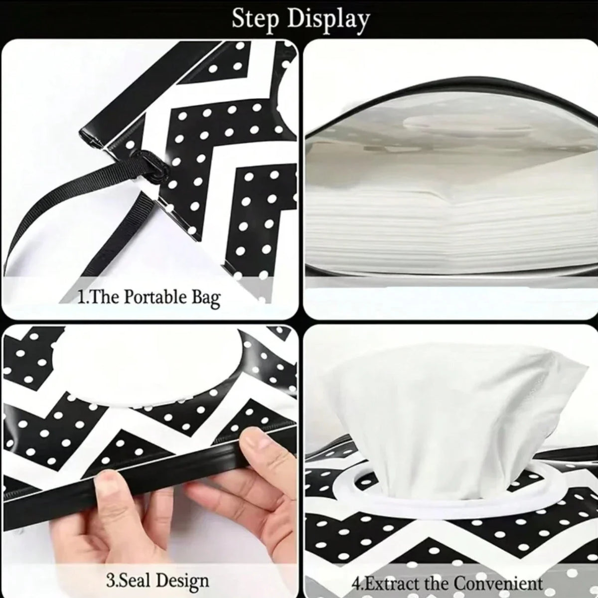 Baby Wipe Case Travel Tissue Holder Wet Wipes Storage Bag Reusable Wet Wipe Pouch For Travel Mask bag Tissue bags Wet wipes