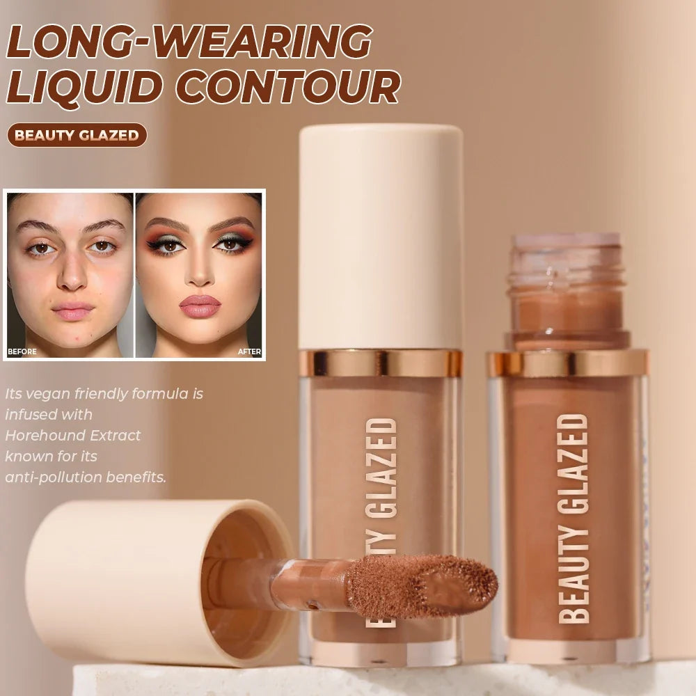 BEAUTY GLAZED Liquid Contour Natural Weightless Long-wearing Smudgeproof Bronzer Face Cosmetics