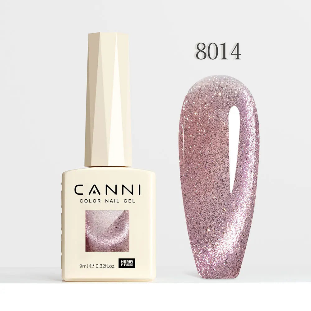 CANNI TPO/HEMA FREE Cat Eye Gel Nail Polish 9ml 48 Colors High Gloss UV-Removable Nail Art for Salon & DIY Manicure