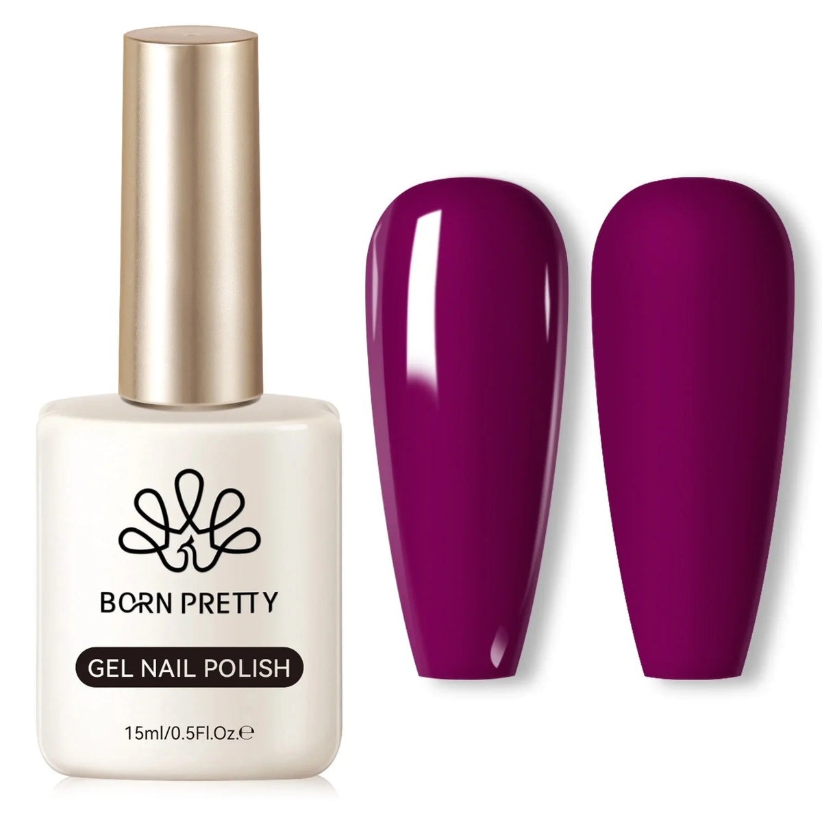 BORN PRETTY 15ml Nail Gel Polish Glitter Gorgeous Full Coverage Soak Off UV LED French Nail Art Jelly Nude Pink Varnish