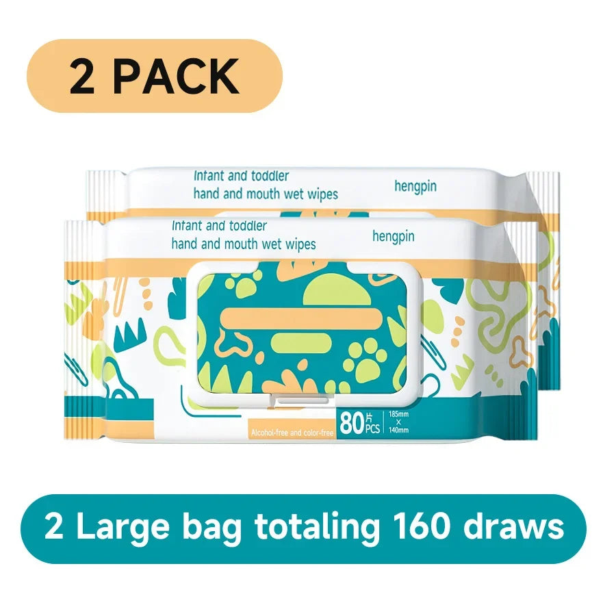 Baby Hand Face Wipes Fragrance-free Soft Thickened 100% Cotton Face Towel Make Disposable Wet Wipes For Hand Mouth Cleaning