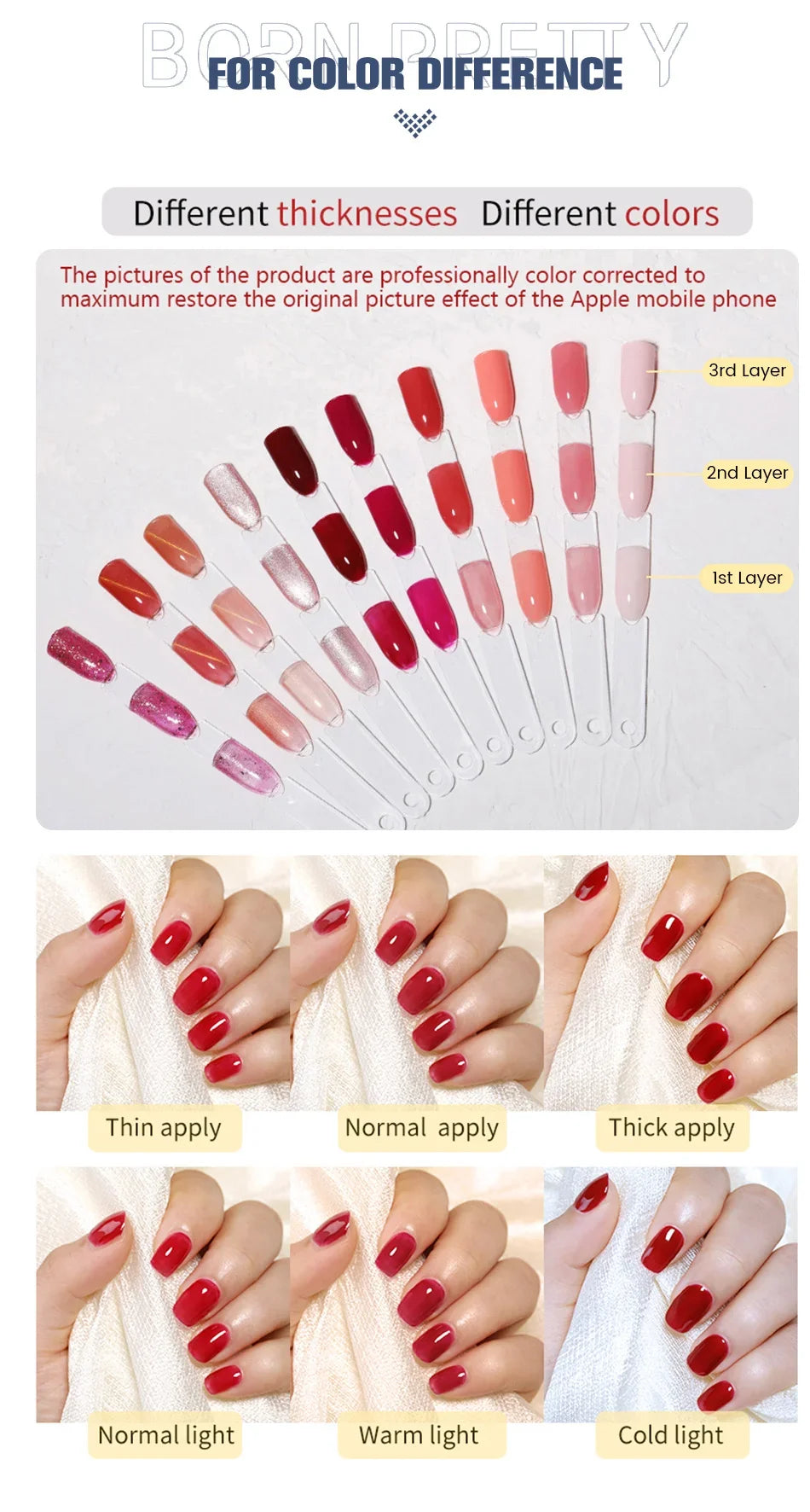 BORN PRETTY 10ml Clear Blooms Gel Polish UV LED Soak Off Nail Art Polish for Spreading Effect Marble Nail Polish Gel Painting