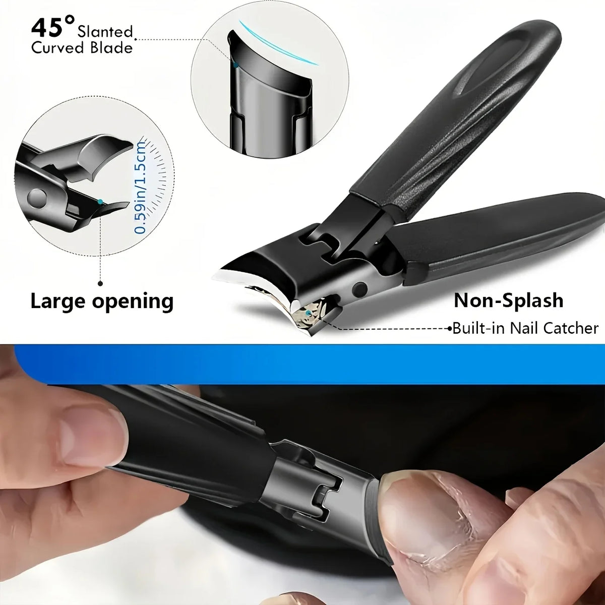 1/13pcs Stainless Steel Heavy-Duty Toenail Clipper Set Suitable for Thick Nails And Ingrown Nails, Nail Clippers, Nail Files