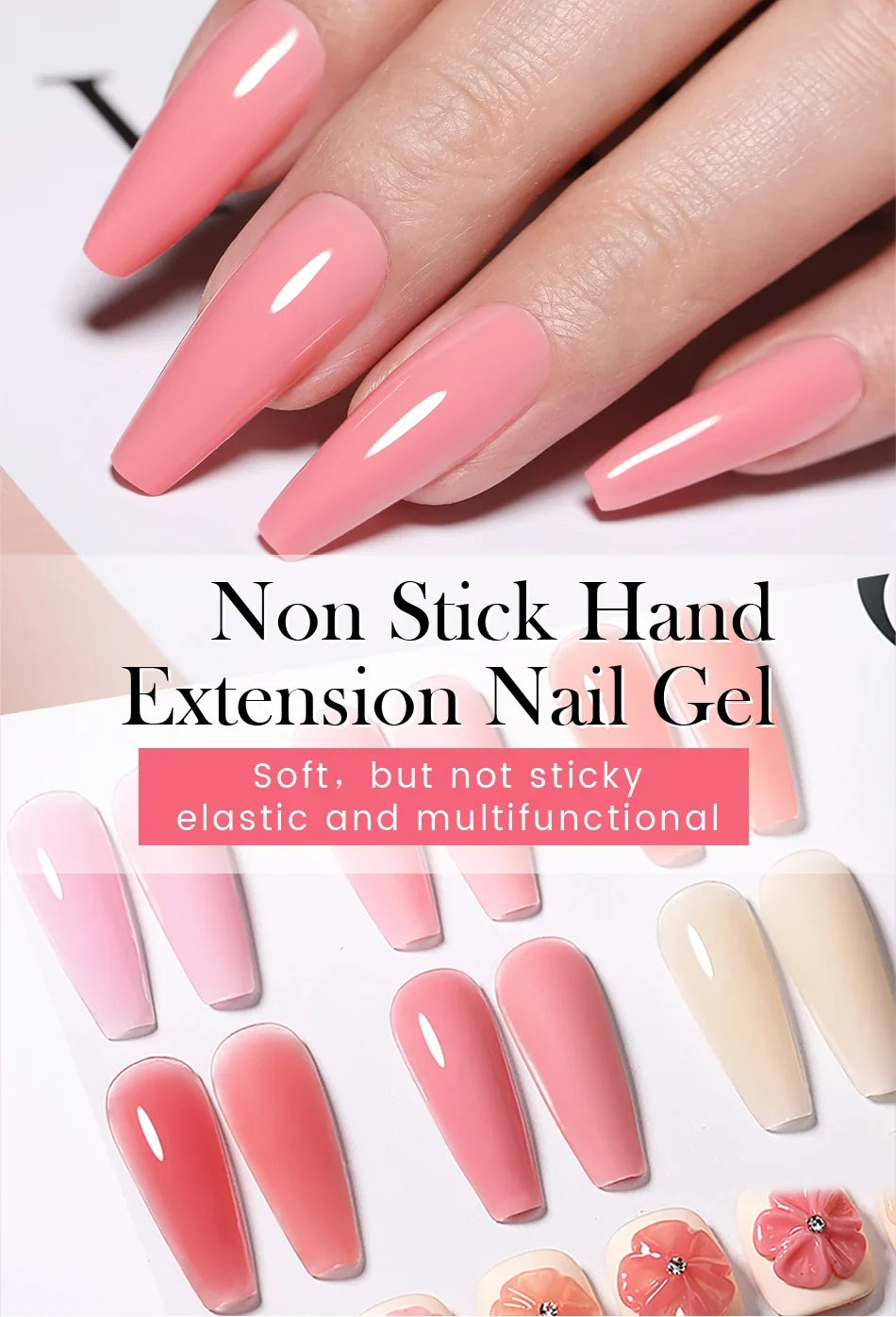 BORN PRETTY 225g Hard Gel For Nail Extension Milky White Nude Building Constructor Gel Self Leveling Reinforcement Nail Gels