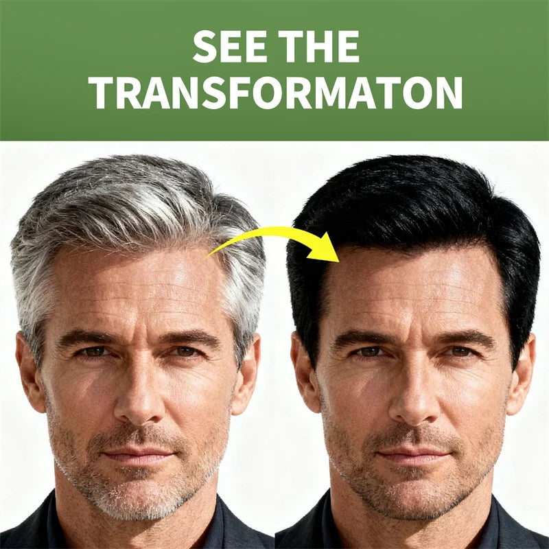 Black Hair Coloring Cream With Comb 50ml Hair Dye Shampoo Pure Plant-Based Instant Men Beard Dye Cream Covers Natural Gray Hair