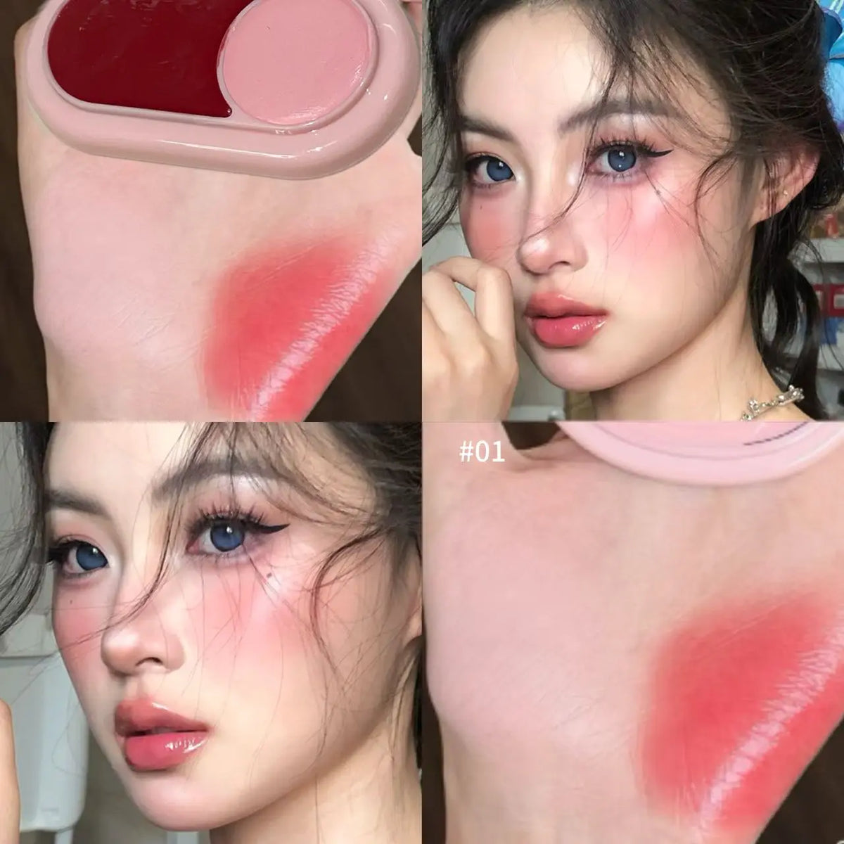 Herorange Two Tone Cream Blush Smooth Texture Natural Blend Waterproof Long Lasting Daily Date Makeup