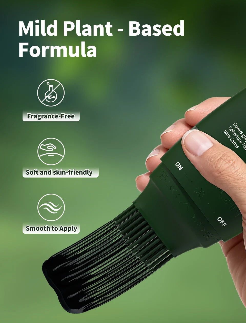 Black Hair Coloring Cream With Comb 50ml Hair Dye Shampoo Pure Plant-Based Instant Men Beard Dye Cream Covers Natural Gray Hair