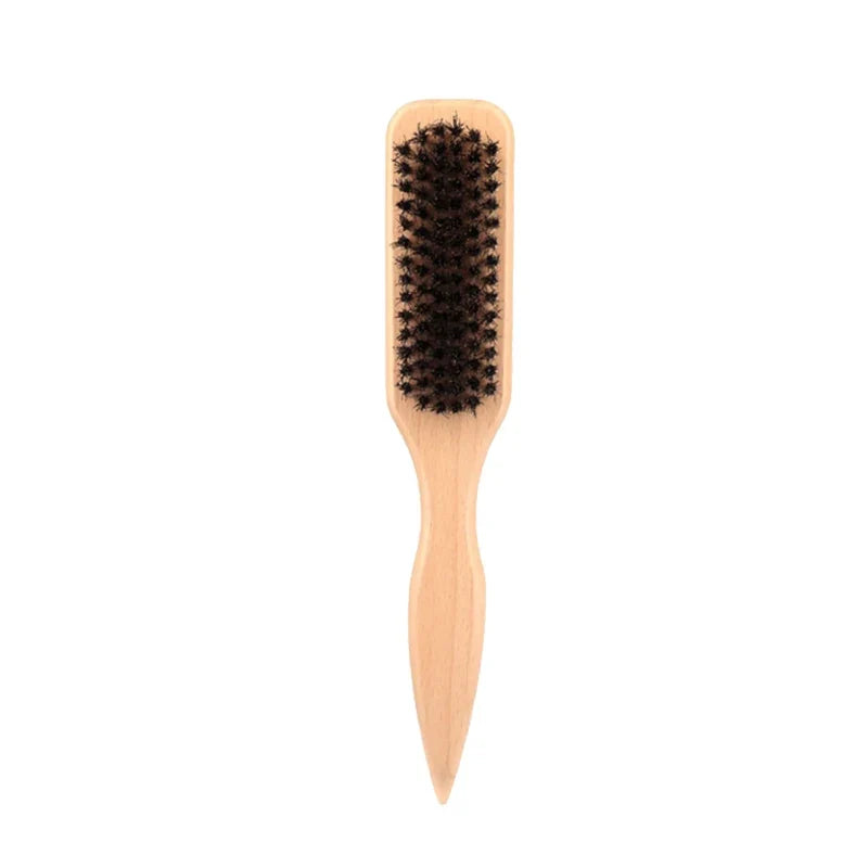 1/2Pcs Boar Bristle Hair Brush Leopard Print Pin Tail Comb Set Wooden Hair Brush Smoothing Teasing and Hair Styling Salon Use